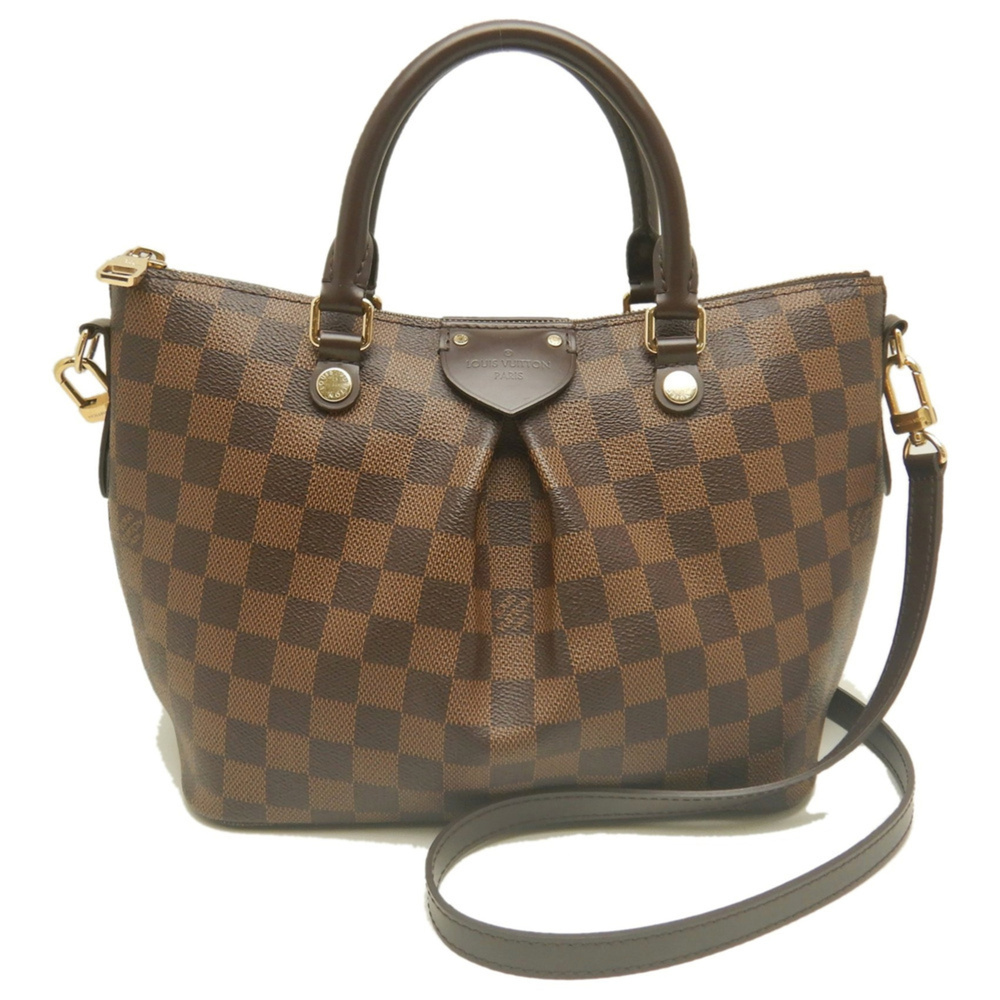 LOUIS VUITTON Damier Siena PM N41545 Handbag, Ebene, Women's, 254353